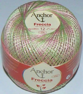 Anchor Freccia Multicolour No.12 Crochet Cotton 1278 Apple/Pink