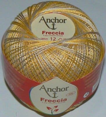 Anchor Freccia Multicolour No.12 Crochet Cotton 9435 Gold/Beige