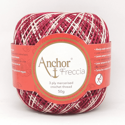 Anchor Freccia Multicolour No.12 Crochet Cotton 9443 Claret/Beige