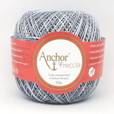 Anchor Freccia Multicolour No.12 Crochet Cotton 9445 Gunmetal
