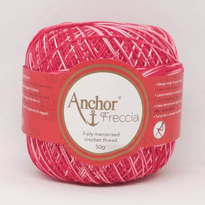Anchor Freccia Multicolour No.6 Crochet Cotton 1203 Red/Pink
