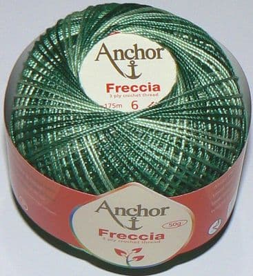 Anchor Freccia Multicolour No.6 Crochet Cotton 9432 Forest