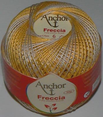 Anchor Freccia Multicolour No.6 Crochet Cotton 9435 Gold/Beige