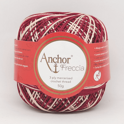 Anchor Freccia Multicolour No.6 Crochet Cotton 9443 Claret/Beige