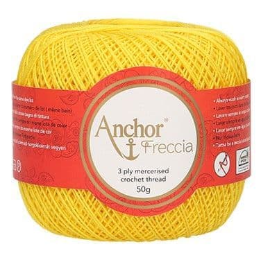 Anchor Freccia No 12 Crochet Cotton 0290 Yellow
