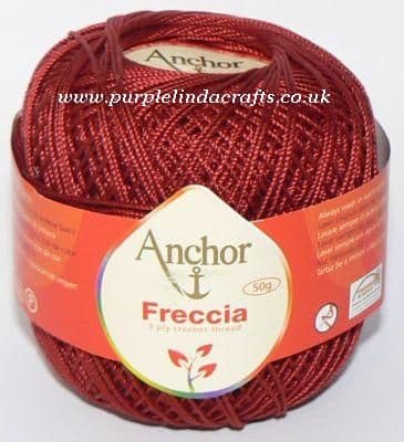 Anchor Freccia No.12 Crochet Cotton 1015 Garnet