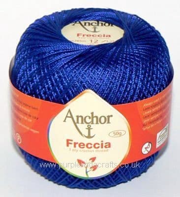 Anchor Freccia No.12 Crochet Cotton 134 Deep Blue