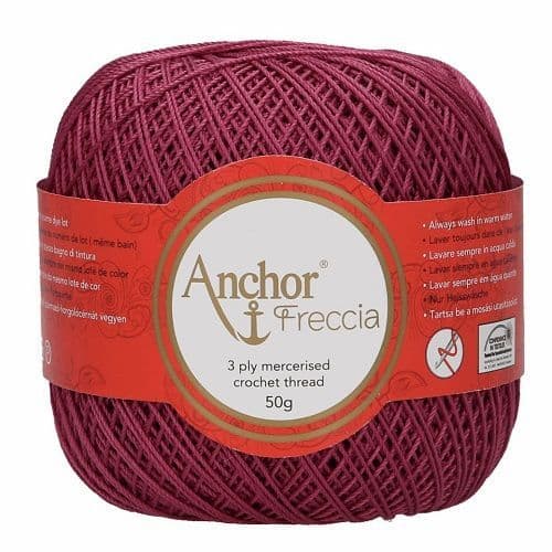 Anchor Freccia No.12 Crochet Cotton 583 Maroon