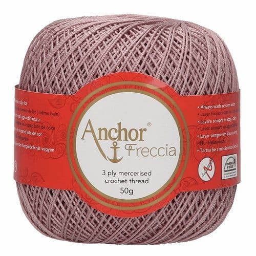 Anchor Freccia No.12 Crochet Cotton 653 Antique Rose Pink