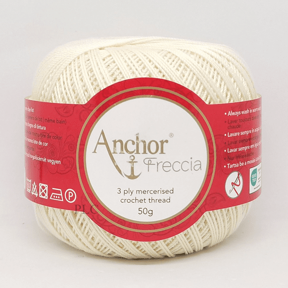 Anchor Freccia No.12 Crochet Cotton 6650 Cream 50g