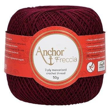 Anchor Freccia No.12 Crochet Cotton 72 Bordeaux