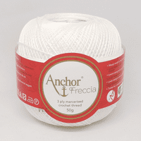 Anchor Freccia No.12 Crochet Cotton 7901 White 50g