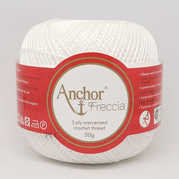 Anchor Freccia No.12 Crochet Cotton 7901 White 50g