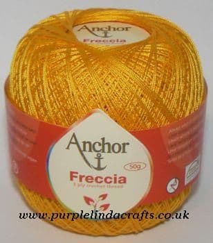 Anchor Freccia No.12 Crochet Cotton 8298 Yellow