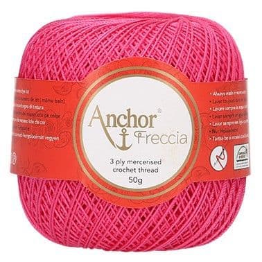 Anchor Freccia No.12 Crochet Cotton 8313 Bright Pink