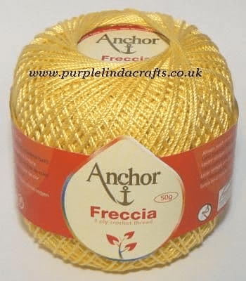 Anchor Freccia No 16 Crochet Cotton 0293 Yellow