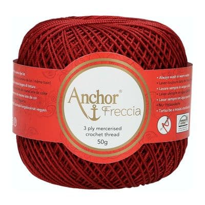 Anchor Freccia No.6 Crochet Cotton 1015 Garnet