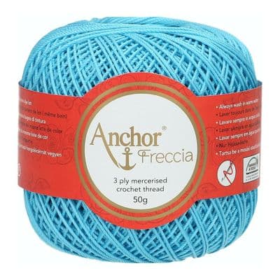 Anchor Freccia No.6 Crochet Cotton 1442 Turquoise Blue