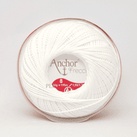 Anchor Freccia No.8 Crochet Cotton 7901 White