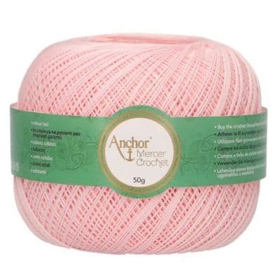 Anchor Mercer No.20 Crochet Cotton 048 Pale Pink