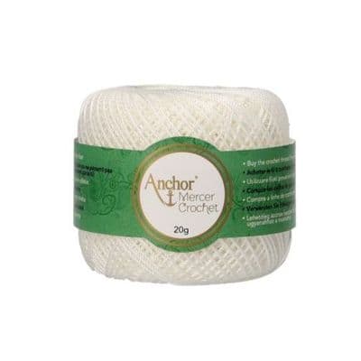Anchor Mercer No.40 Crochet Cotton 02 Off-White 20g