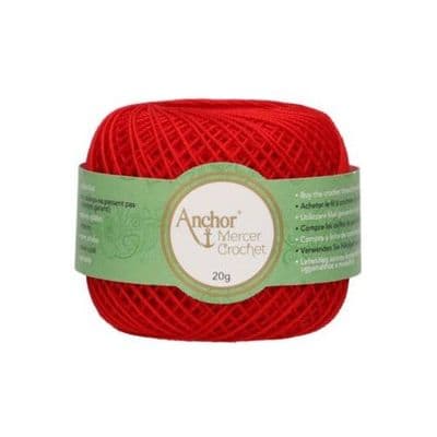 Anchor Mercer No.40 Crochet Cotton 9046 Red 20g