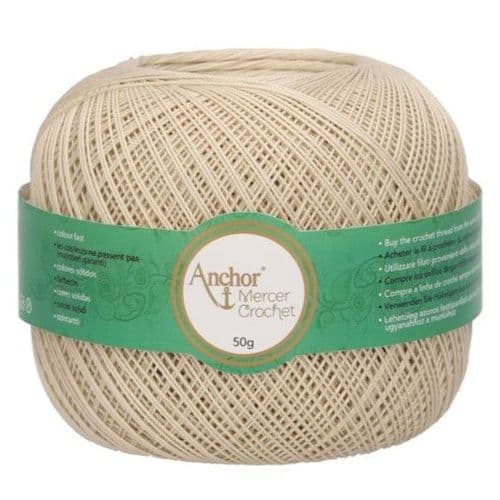 Anchor Mercer No 60 Crochet Thread 390 Ecru