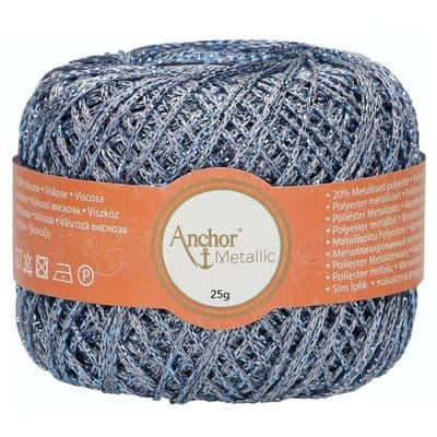 Anchor Metallic Crochet No.5 Thread 311 Steel Blue