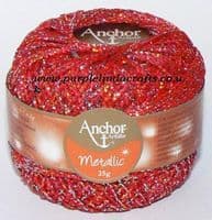 Anchor Metallic Crochet No.5 Thread 328 Red Multi
