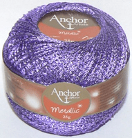 Anchor Metallic Crochet No.5 Thread 310 Purple