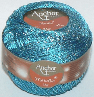 Anchor Metallic Crochet No.5 Thread 312 Turquoise