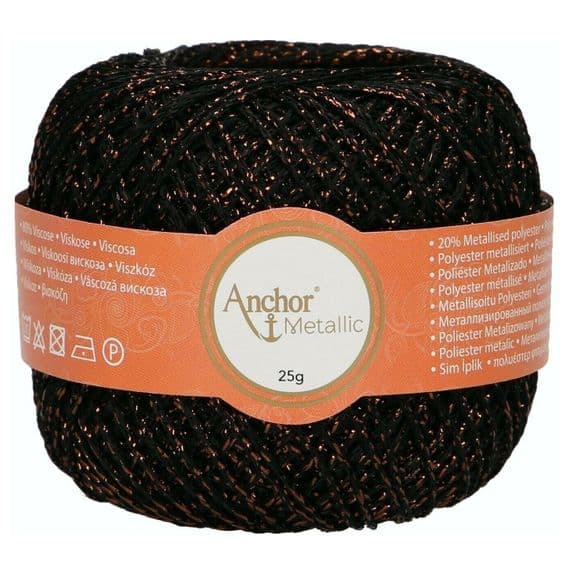 Anchor Metallic Crochet No.5 Thread 340 Brown DISCONTINUED