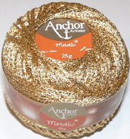 Anchor Metallic Crochet Thread No.5 - 300 Gold