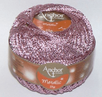 Anchor Metallic Crochet Thread No.5 - 306 Pale Pink