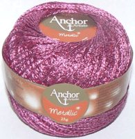 Anchor Metallic Crochet Thread No.5 - 308 Pink