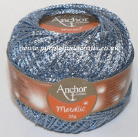 Anchor Metallic Crochet Thread No.5 - 311 Steel Blue