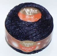 Anchor Metallic Crochet Thread No.5 - 321 Navy DISCONTINUED