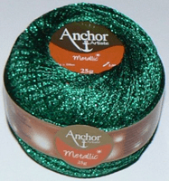 Anchor Metallic Crochet Thread No.5 - 322 Green