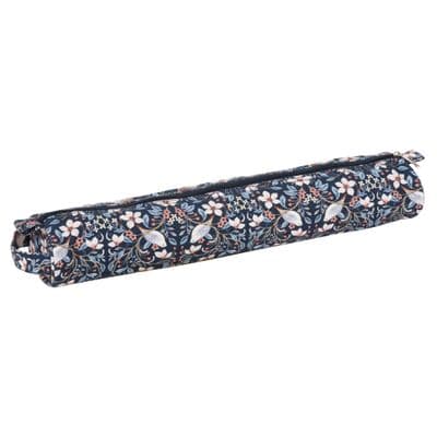 Blossom Birds Floral Long Knitting Pin & Tunisian Hook Case (Tube)