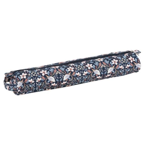 Blossom Birds Floral Long Knitting Pin & Tunisian Hook Case (Tube)