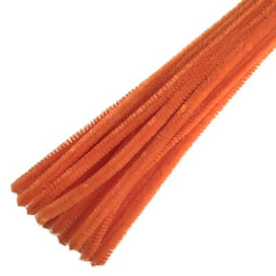 Chenille Wires 12mm x 30cm ORANGE