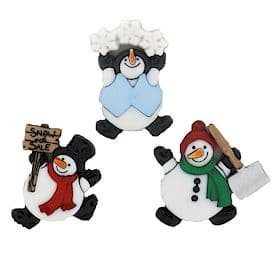 Christmas Embellishment Pack | Roly Poly Snowmen | Dress it up 7493