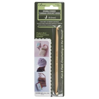 Clover Takumi Bamboo Double Ended Tunisian Crochet Hook 6.0mm