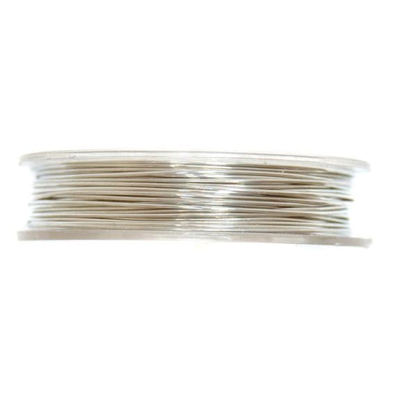 Crochet Beading Wire Brass 0.5mm x 5m SILVER