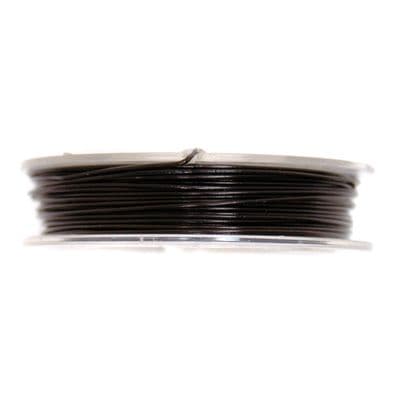 Crochet Beading Wire Brass 0.5mm x 5mm BLACK