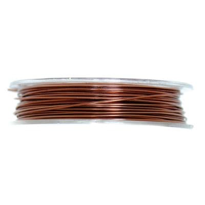 Crochet Beading Wire Brass 0.5mm x 5mm BRONZE Brown