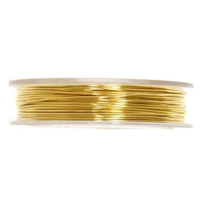 Crochet Beading Wire Brass 0.5mm x 5mm GOLD