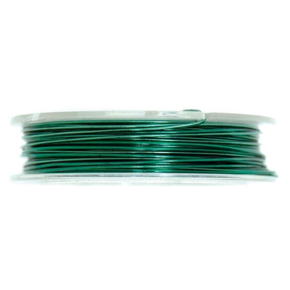 Crochet Beading Wire Brass 0.5mm x 5mm GREEN