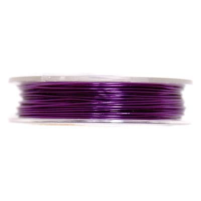Crochet Beading Wire Brass 0.5mm x 5mm PURPLE