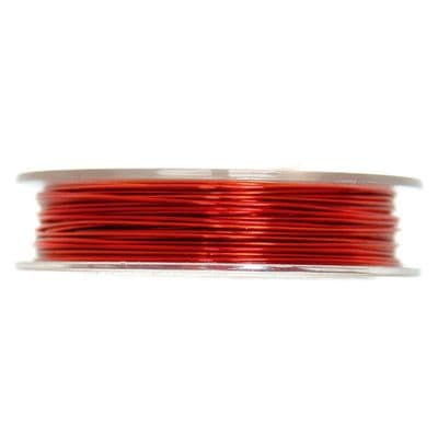 Crochet Beading Wire Brass 0.5mm x 5mm RED